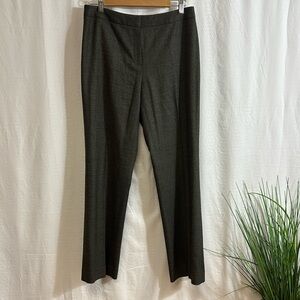 Lafayette 148 wool New York Menswear Pants black Size 8 Wool silk Wide Leg